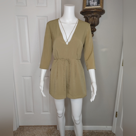 THE FIFTH LABEL MAVERICK PLAYSUIT, KHAKI S - Picture 4 of 13